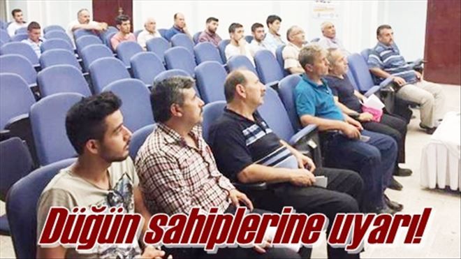 Emniyetten düğün sahiplerine uyarı