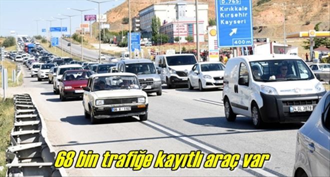 68 bin trafiğe kayıtlı araç var