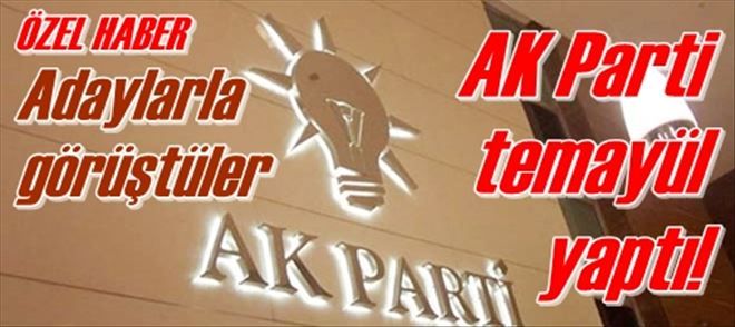 AK Parti temayül yaptı!