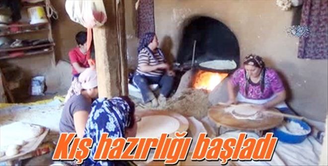 Kışlık yufkalar yapılıyor