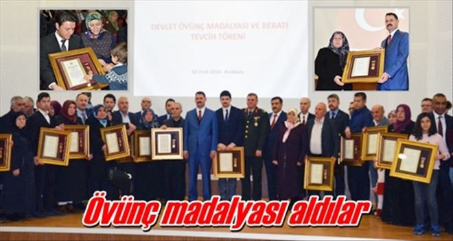 Övünç madalyası aldılar