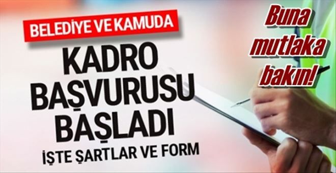 Taşeron işçi kadrosu  başvuru formu! 