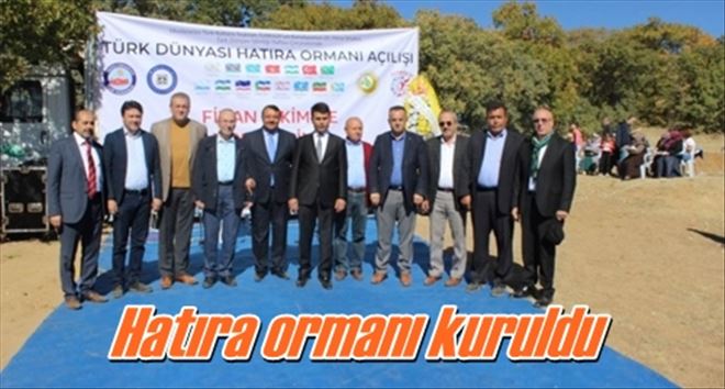 Hatıra ormanı kuruldu