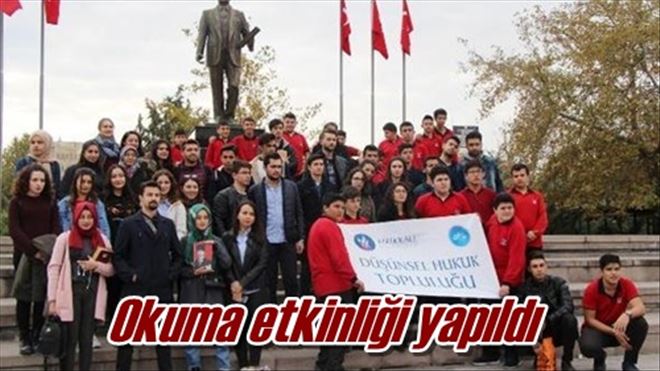 Okuma etkinliği yapıldı