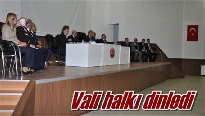 Vali halkı dinledi