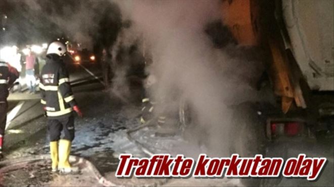 Seyir halinde yandı