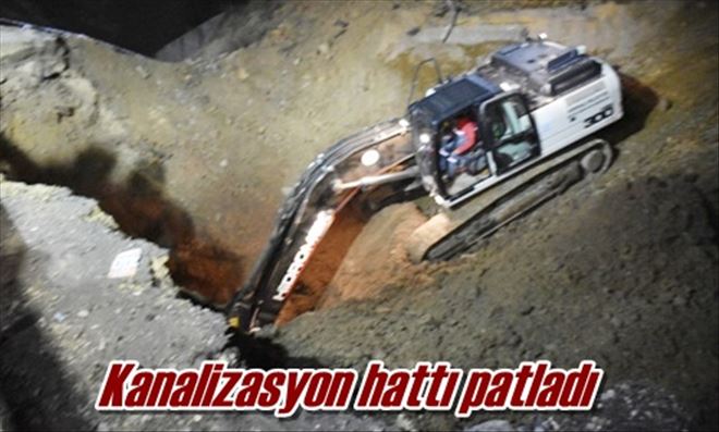 Kanalizasyon hattı patladı