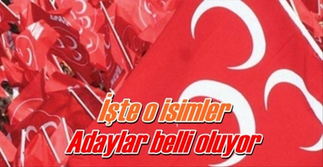 MHP adayları tamam