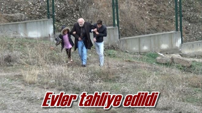 Evler tahliye edildi