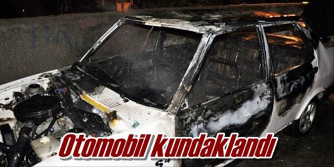 Otomobil kundaklandı