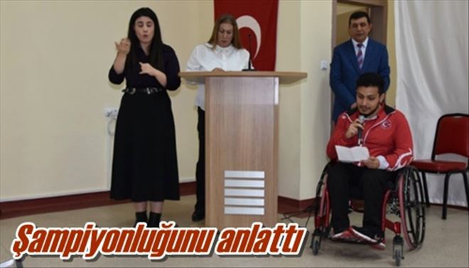 Şampiyonluğunu anlattı