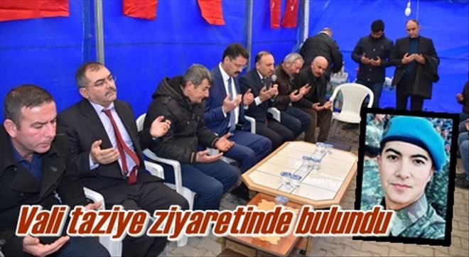 Vali taziye ziyaretinde bulundu