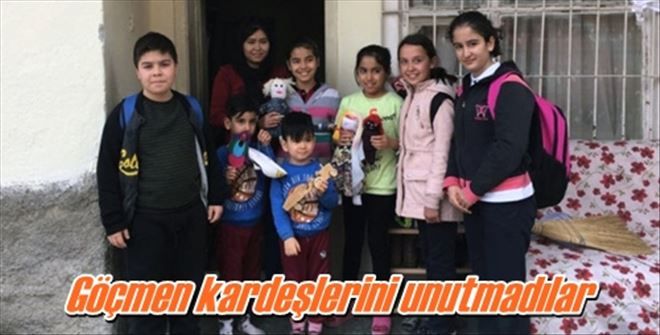 Göçmen kardeşlerini unutmadılar