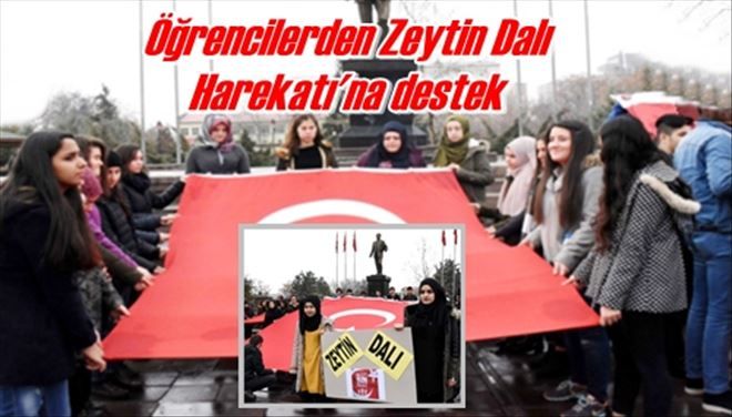 Öğrencilerden Zeytin Dalı  Harekatı´na destek