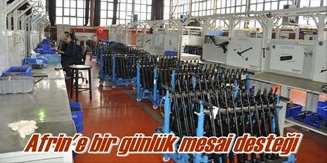 Afrin´e bir günlük mesai desteği