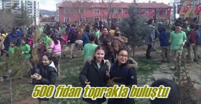 500 fidan toprakla buluştu