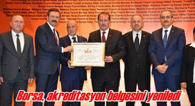 Borsa, akreditasyon belgesini yeniledi