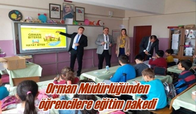 Orman Müdürlüğünden  öğrencilere eğitim pakedi