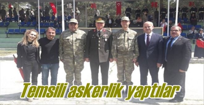 Temsili askerlik yaptılar
