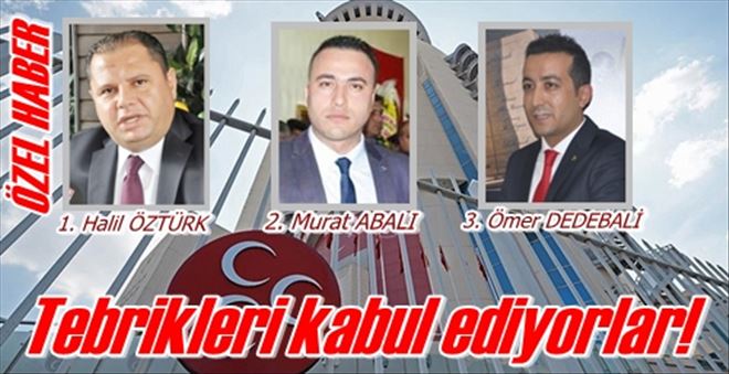Tebrikleri kabul ediyorlar