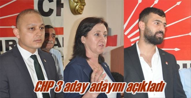CHP 3 aday adayını açıkladı