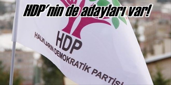 HDP´nin de adayları var!