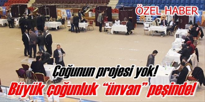 Çoğunun projesi yok!