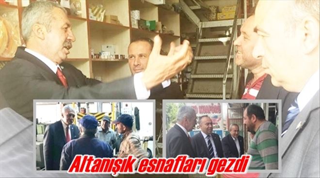 Altınışık esnafları gezdi