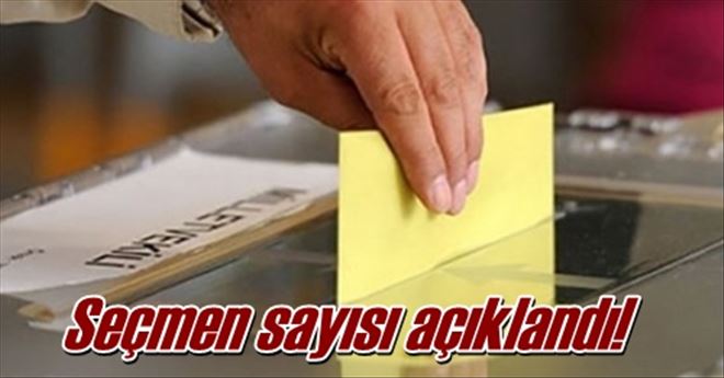 Seçmen sayısı açıklandı!