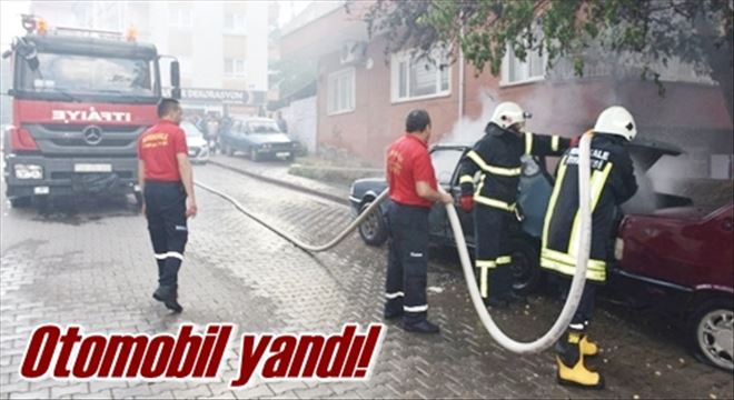 Otomobil yandı!