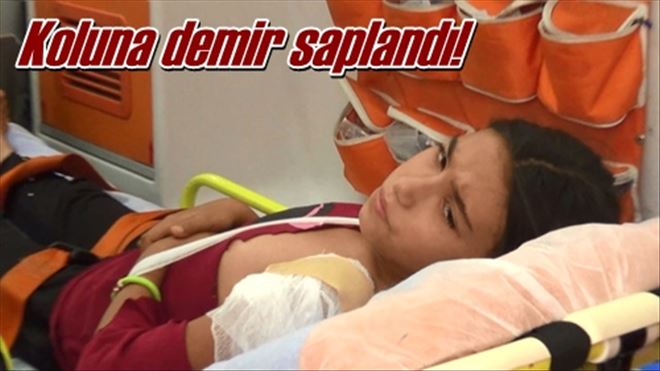 Koluna demir saplandı!