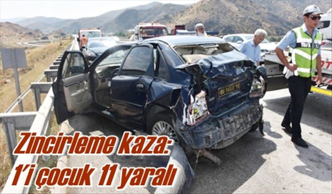 Zincirleme kaza:  1´i çocuk 11 yaralı