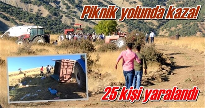 Piknik yolunda kaza!