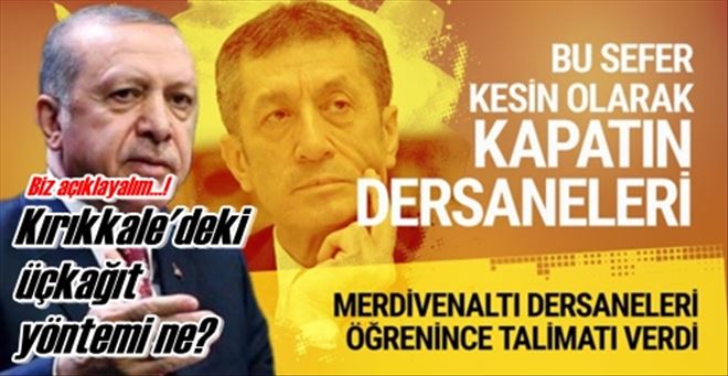 Erdoğan talimat verdi! 
