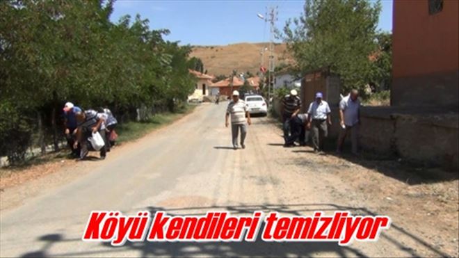Köyü kendileri temizliyor