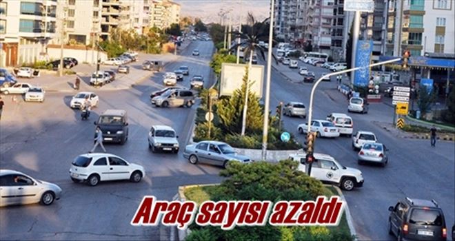 Araç sayısı azaldı 