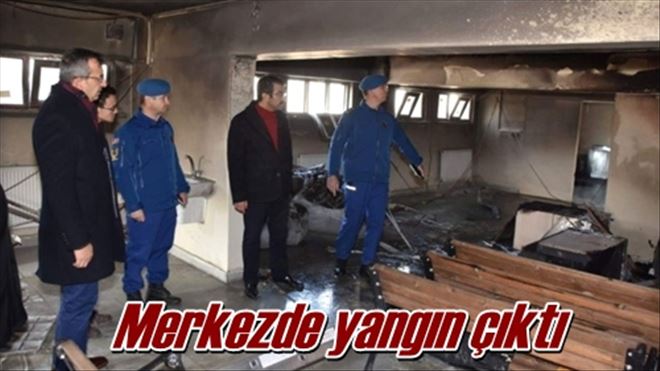 Merkezde yangın çıktı
