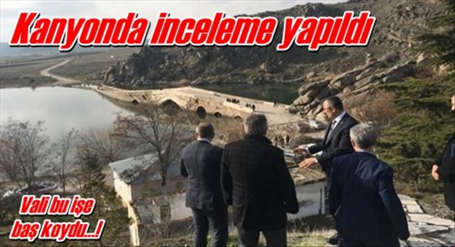 Kanyonda inceleme yapıldı