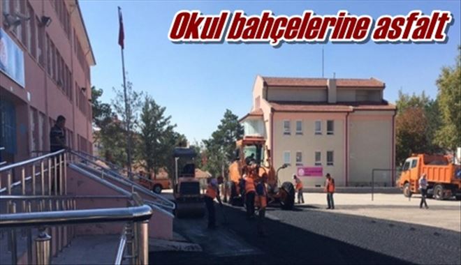 Okul bahçelerine asfalt