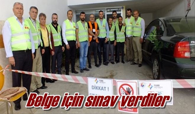 Belge için sınav verdiler