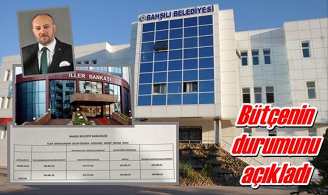 Bütçenin durumunu açıkladı