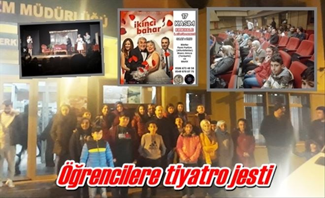 Öğrencilere tiyatro jesti