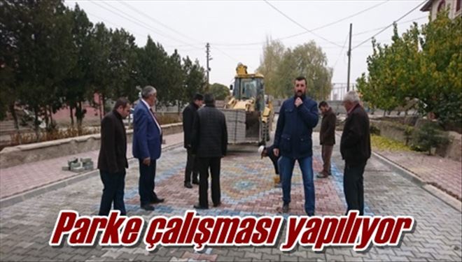 Parke çalışması yapılıyor