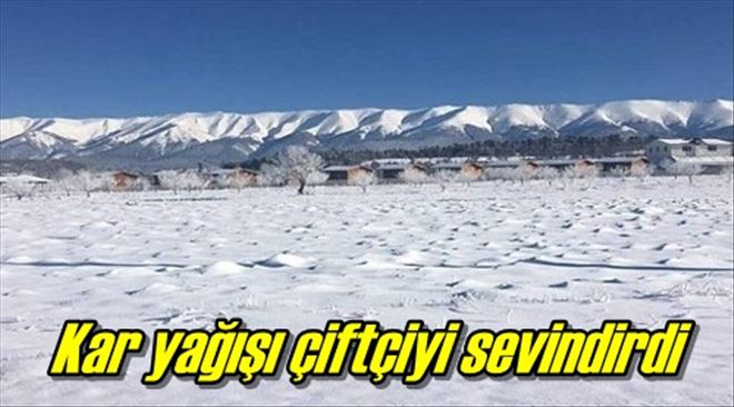 Kar yağışı çiftçiyi sevindirdi 