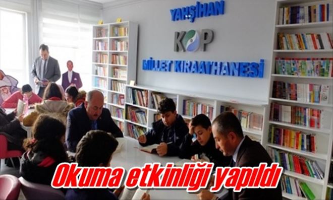 Okuma etkinliği yapıldı