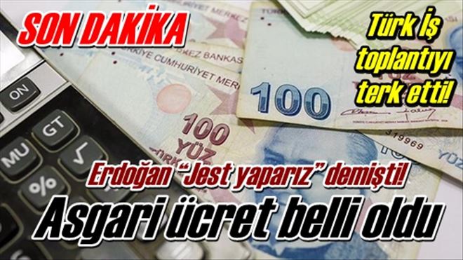 Asgari ücret belli oldu