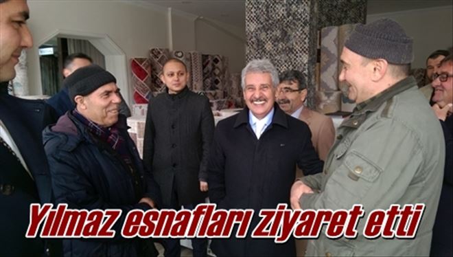 Yılmaz esnafları ziyaret etti