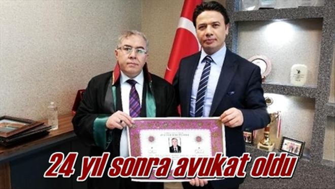 24 yıl sonra avukat oldu