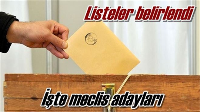 Listeler belirlendi