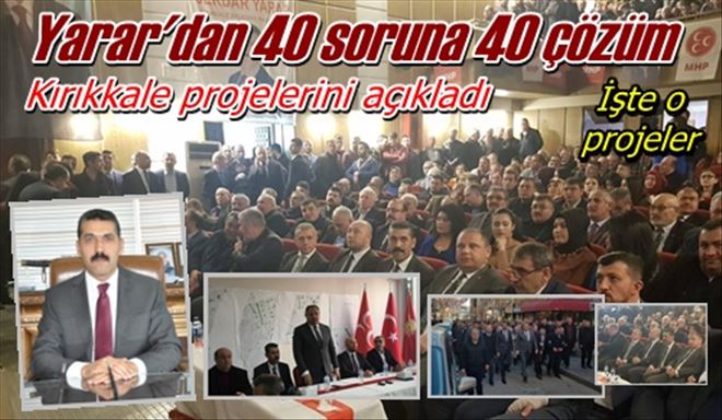 YARAR PROJELERİNİ AÇIKLADI